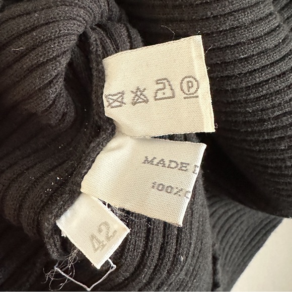 Miu Miu Vintage SS 1997 Black Ribbed Cardigan 100% Cotton - Picture 4 of 5